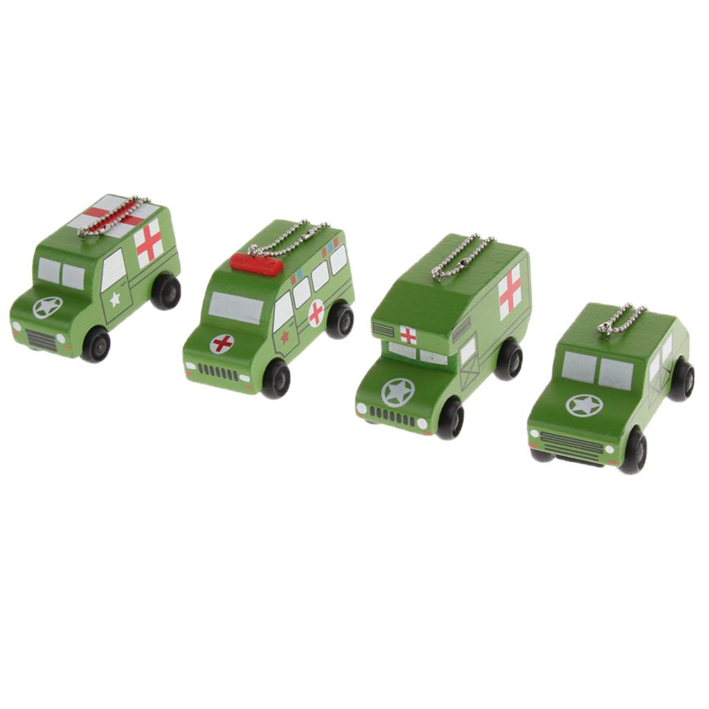 12Pcs/set Children Mini Wooden Educational Handmade Toys Military Vehicle