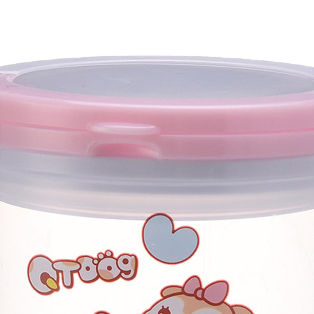 Baby Kids Large Capacity Milk Powder Cartoon Box Snack Containers Pink