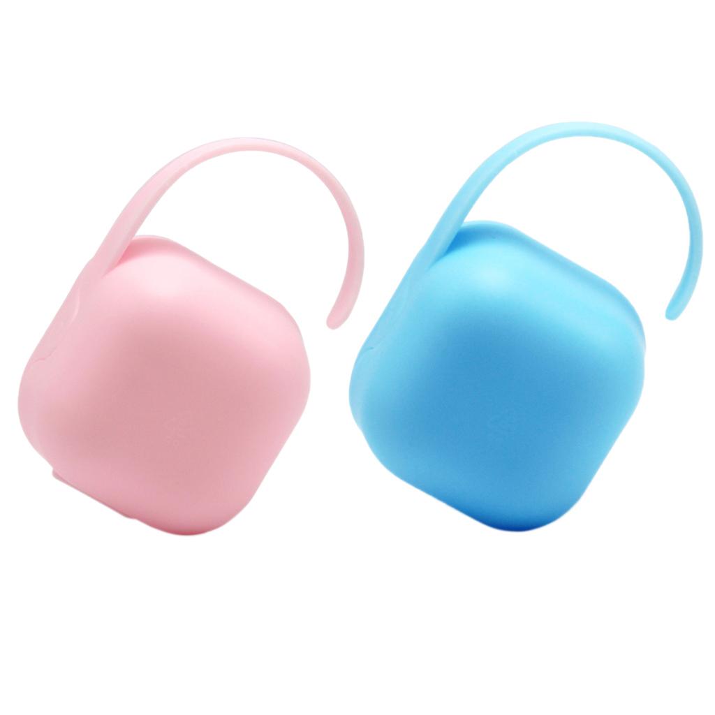 BPA-Free Nipple Shield Case & Pacifier Storage Box Pink