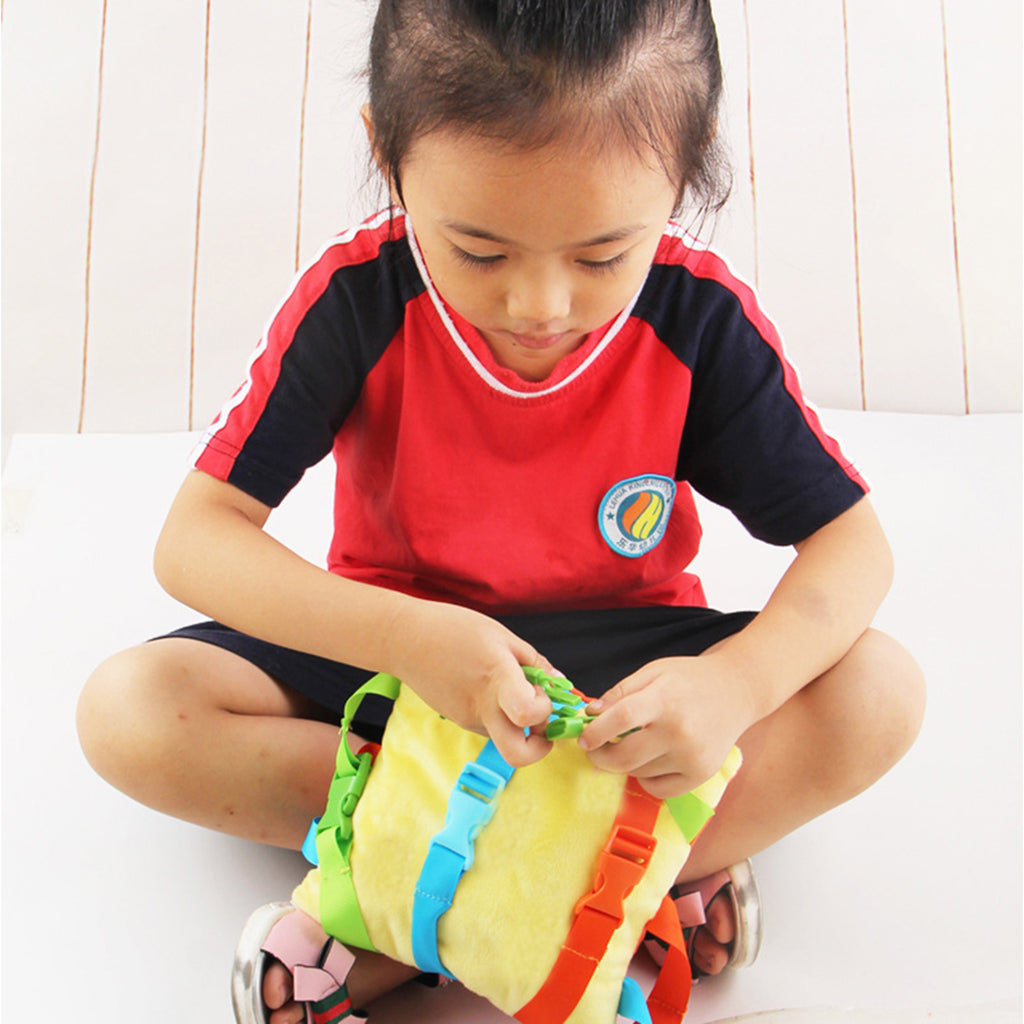 Sensory Quiet Book Kids Buckle Puzzle Color Matching Game Educational Toy