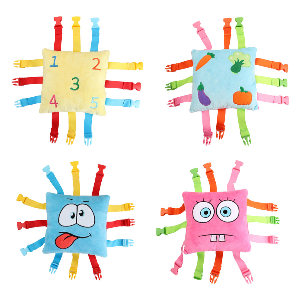 Sensory Quiet Book Kids Buckle Puzzle Color Matching Game Educational Toy