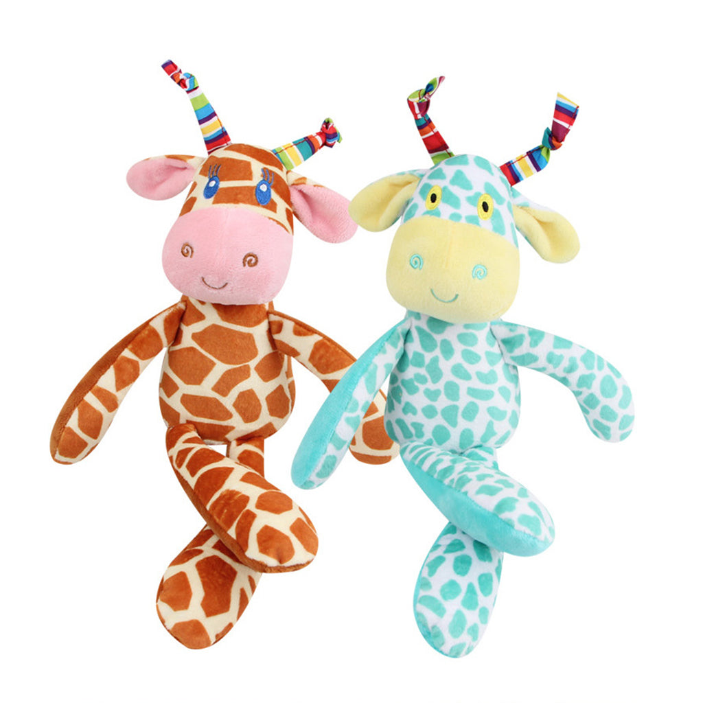 Cartoon Plush Nursing Bed Stroller Pram Hanging Rattle –Orange
