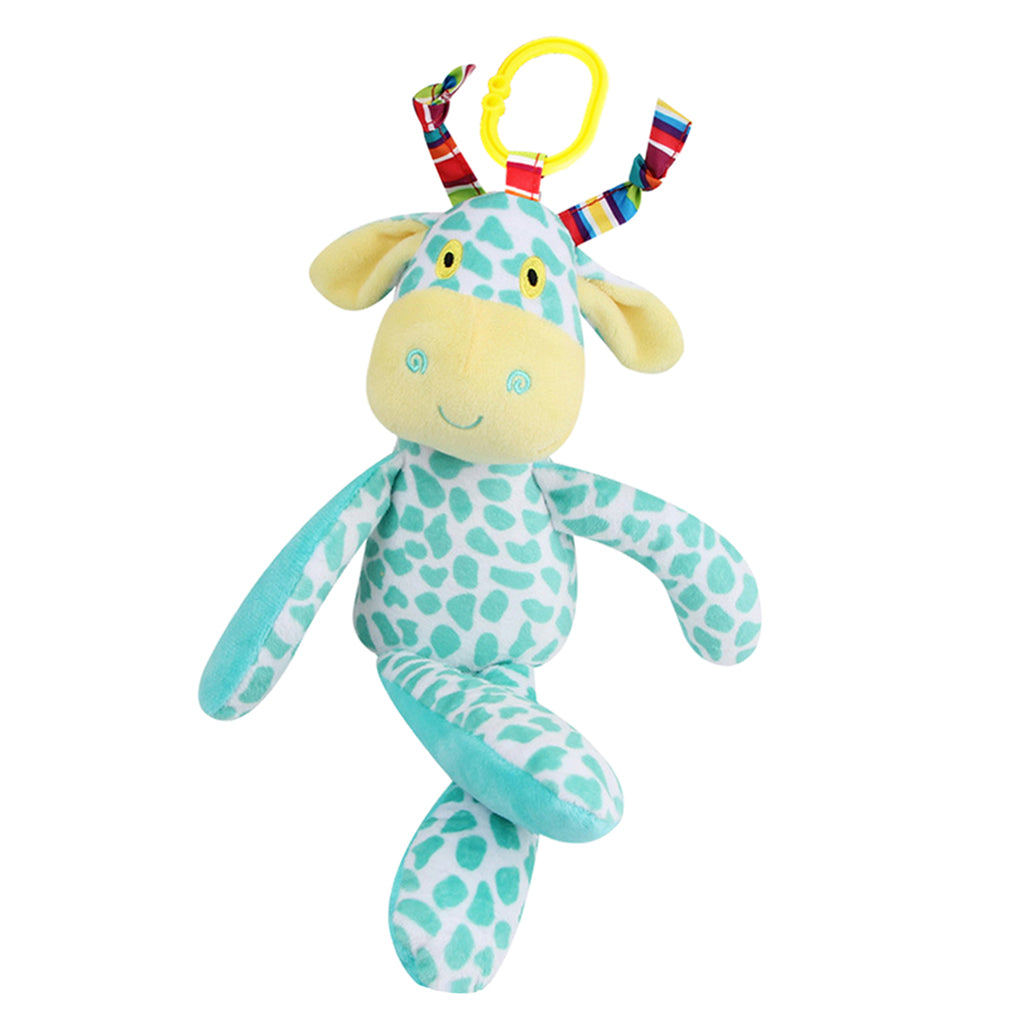 Cartoon Plush Nursing Bed Stroller Pram Hanging Rattle –Blue