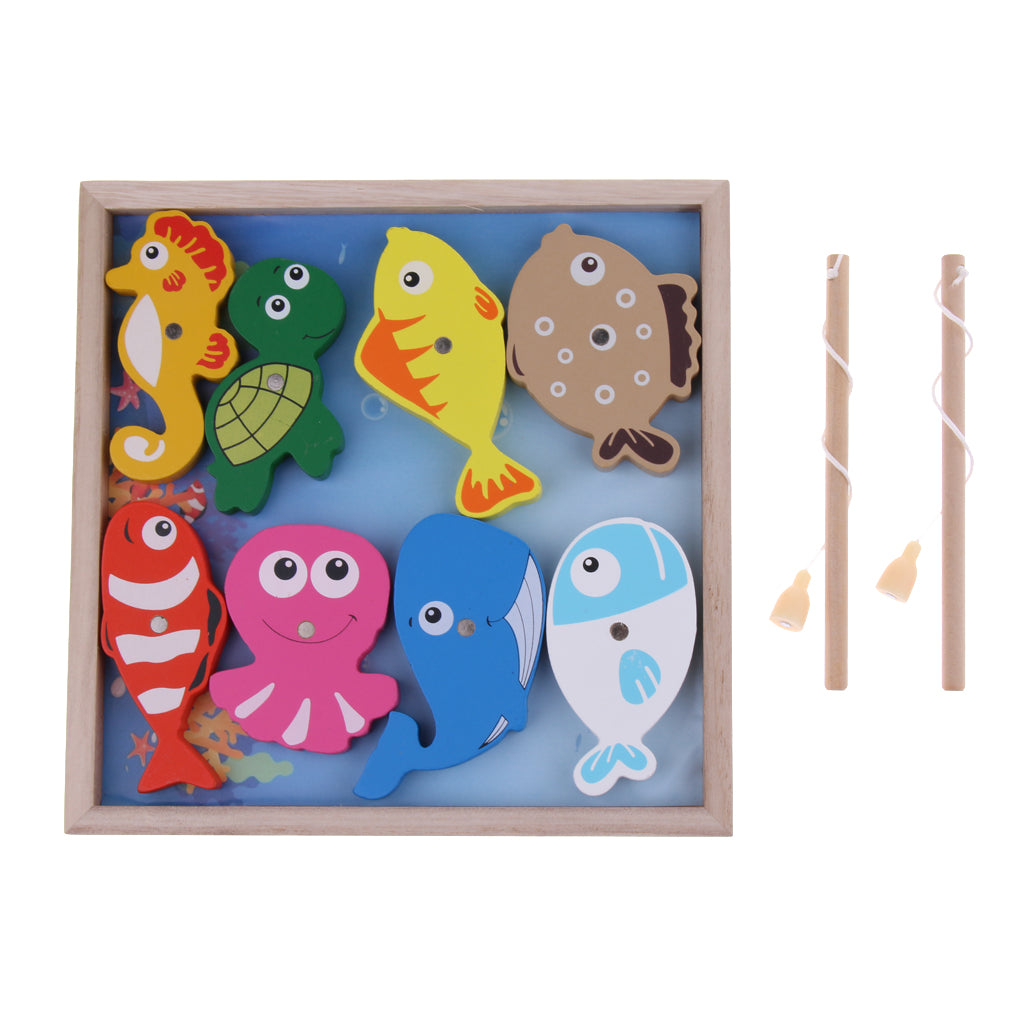 Children's Wooden Puzzle Early Education Toys Marine Fishing Toys Style -1
