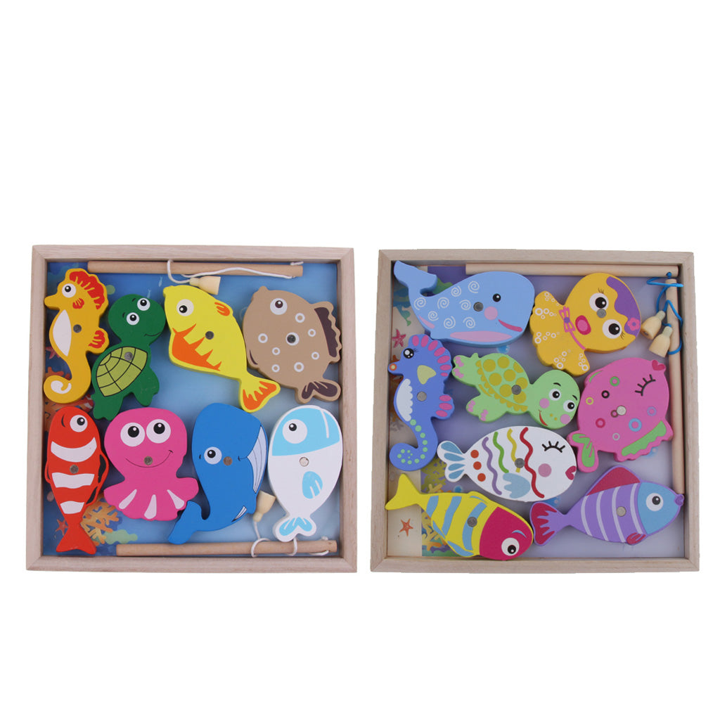 Children's Wooden Puzzle Early Education Toys Marine Fishing Toys Style -1
