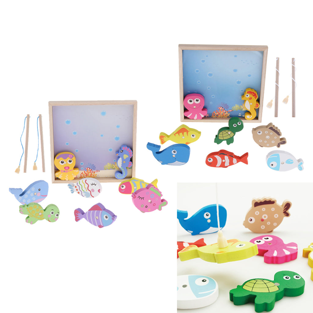 Children's Wooden Puzzle Early Education Toys Marine Fishing Toys Style -1