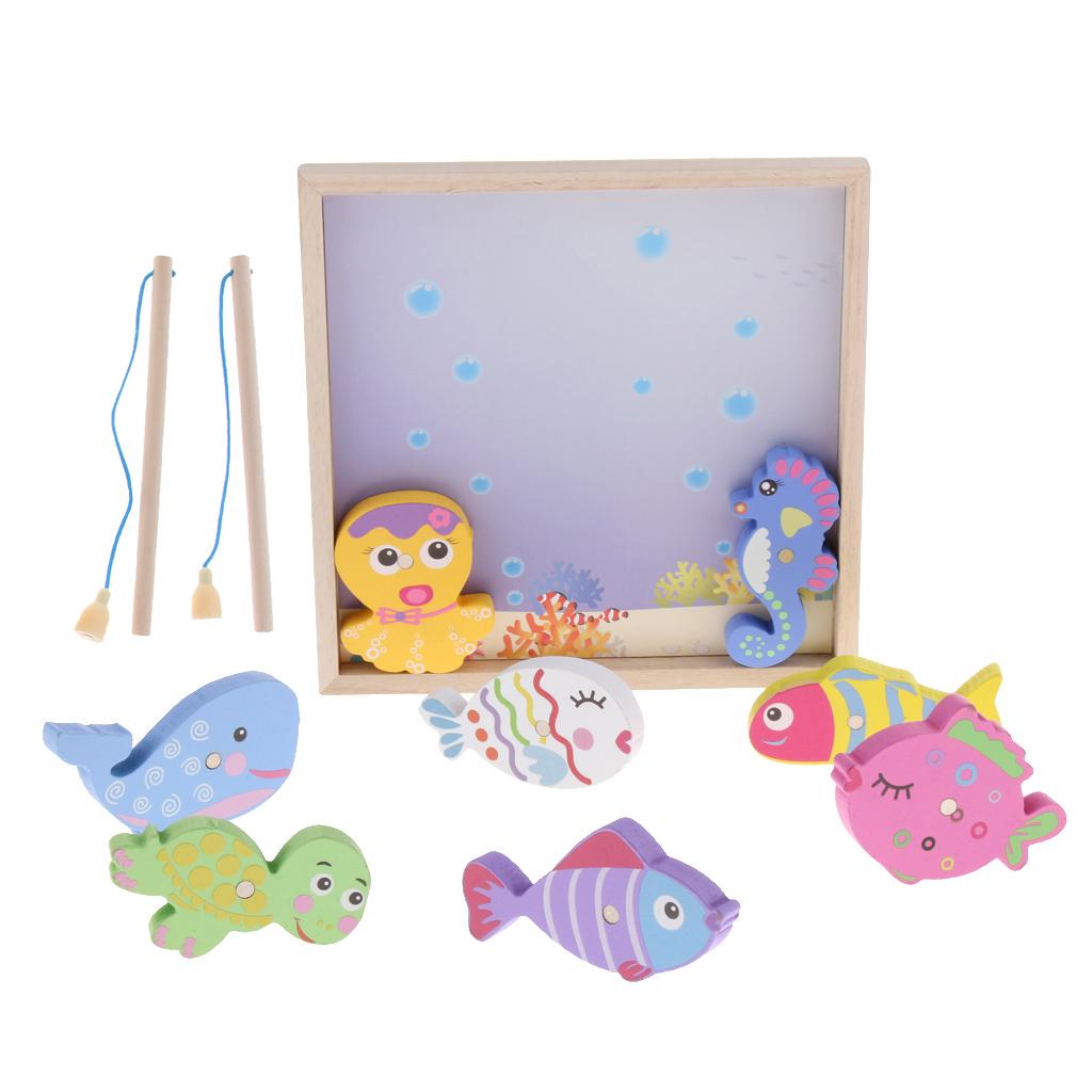 Children's Wooden Puzzle Early Education Toys Marine Fishing Toys Style -2