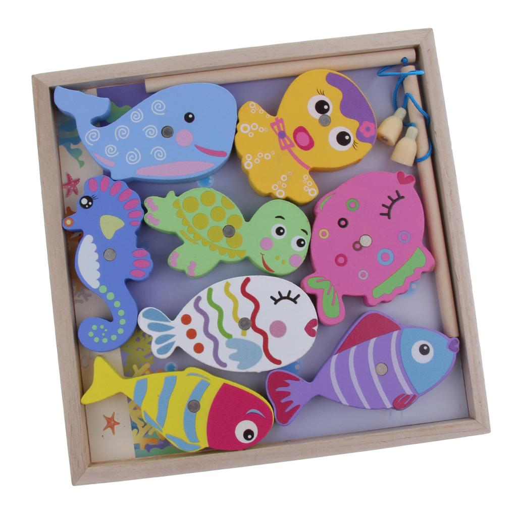 Children's Wooden Puzzle Early Education Toys Marine Fishing Toys Style -2