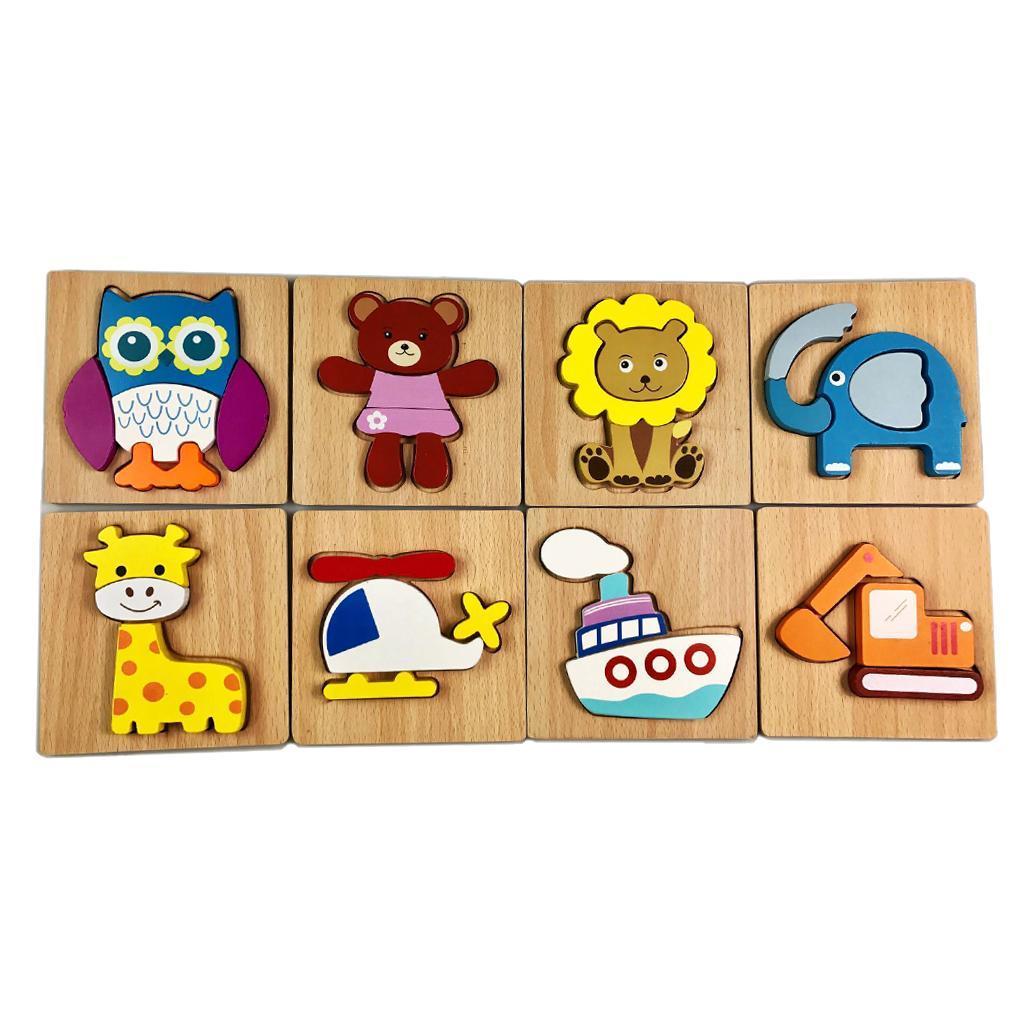 3D Animal Puzzle Children Wooden Jigsaw Puzzle Toy Elephant