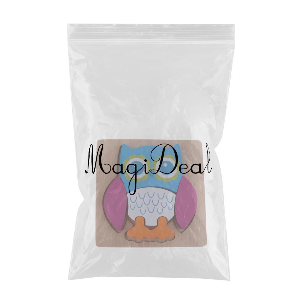 3D Animal Puzzle Children Wooden Jigsaw Puzzle Toy Owl