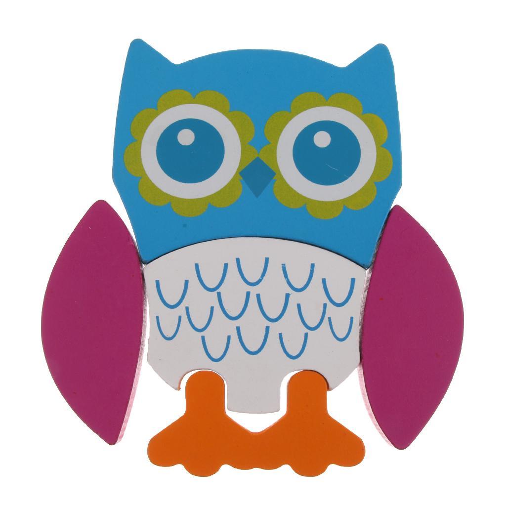 3D Animal Puzzle Children Wooden Jigsaw Puzzle Toy Owl