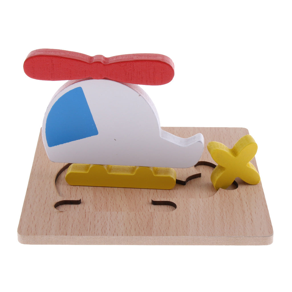 3D Animal Puzzle Children Wooden Jigsaw Puzzle Toy Plane