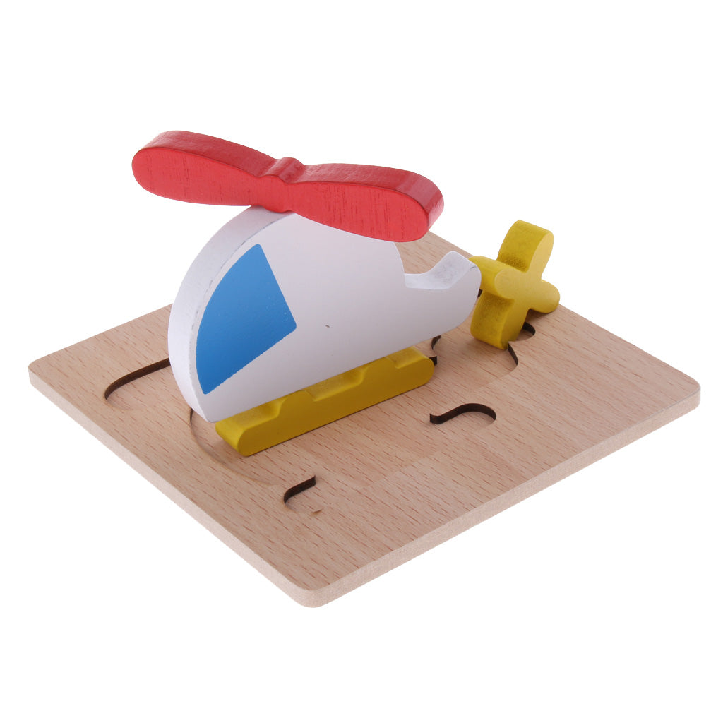 3D Animal Puzzle Children Wooden Jigsaw Puzzle Toy Plane