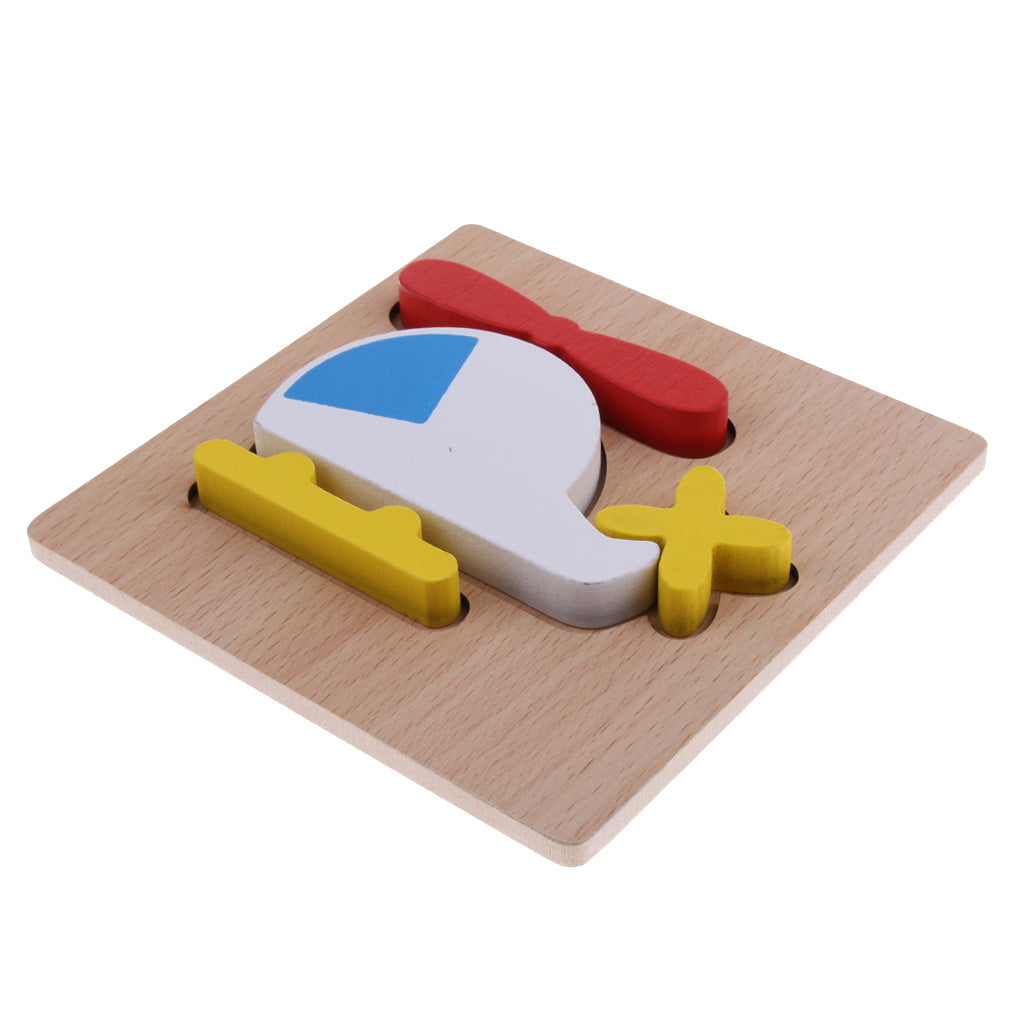 3D Animal Puzzle Children Wooden Jigsaw Puzzle Toy Plane