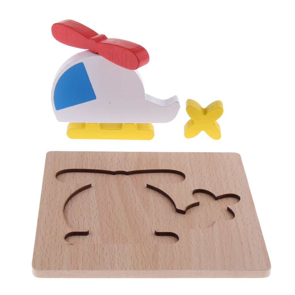 3D Animal Puzzle Children Wooden Jigsaw Puzzle Toy Plane