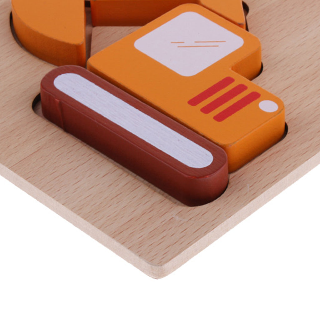 3D Animal Puzzle Children Wooden Jigsaw Puzzle Toy Construction vehicle