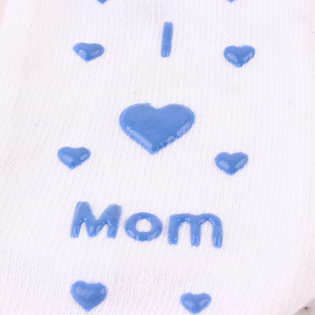 Cotton Baby Socks Candy Color Anti Slip Socks Newborn Toddler 0-2T Blue