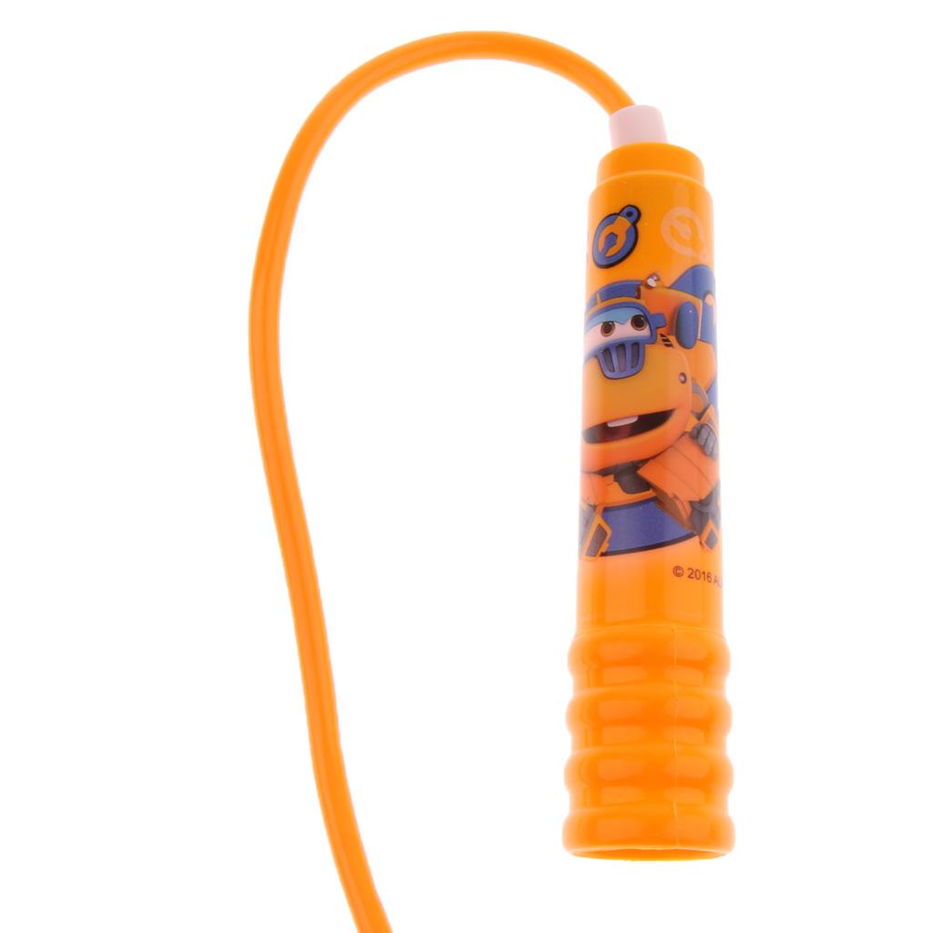 Super Wings Cartoon PVC Speed Jump Skipping Rope Outdoor Sport Good Toy Donnie