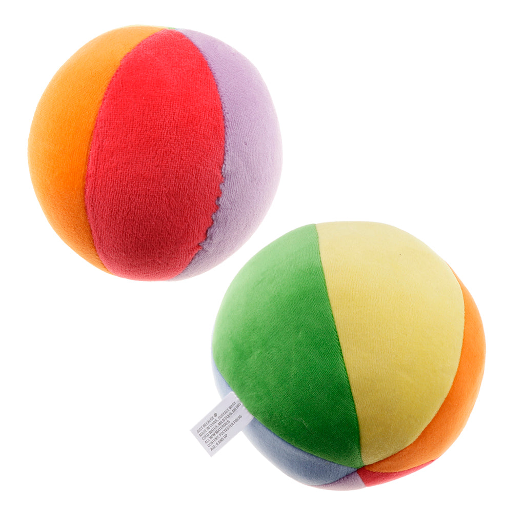 Baby Early Learning 6-color Plush Ball Play Activity Cognitive Toy 20cm