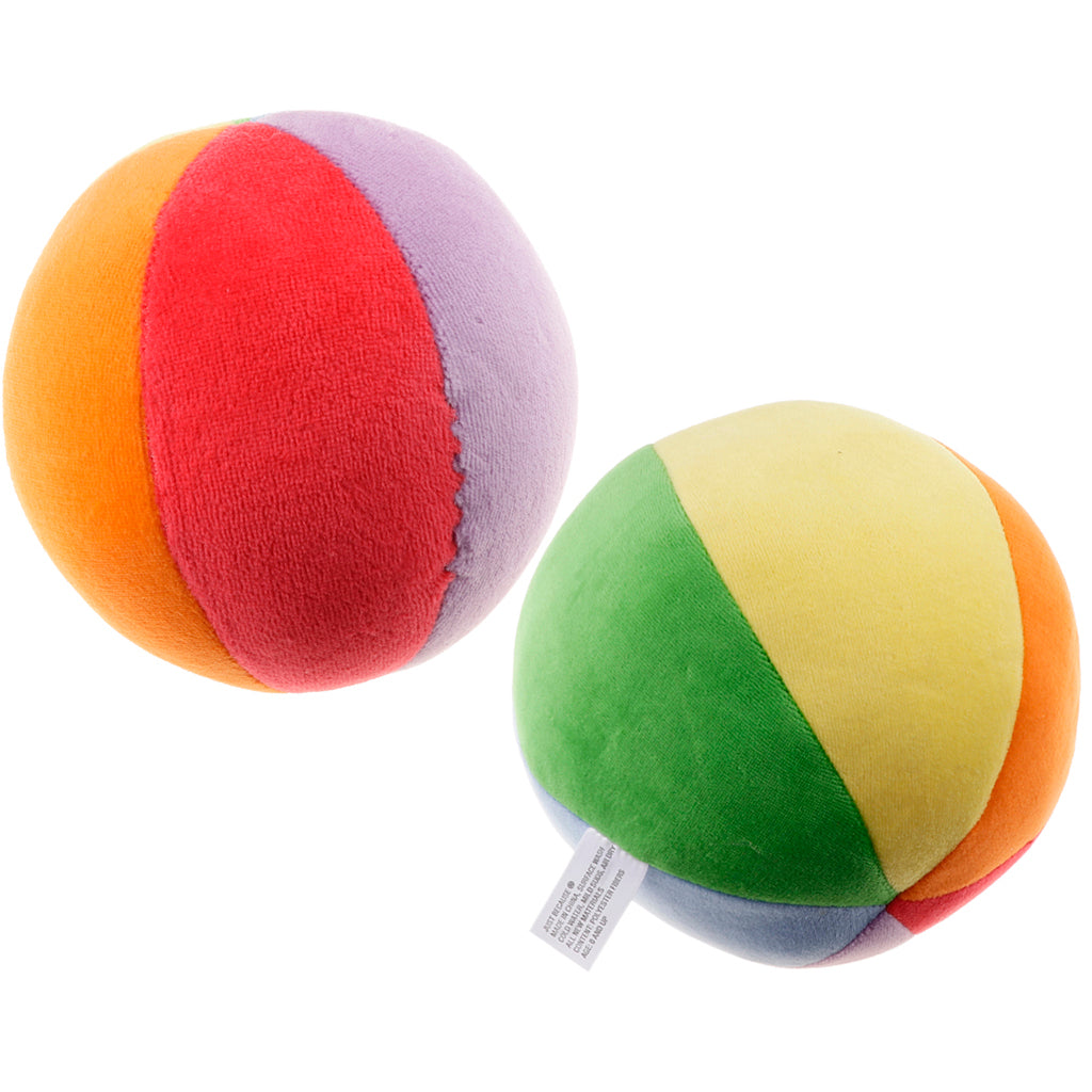 Baby Early Learning 6-color Plush Ball Play Activity Cognitive Toy 20cm