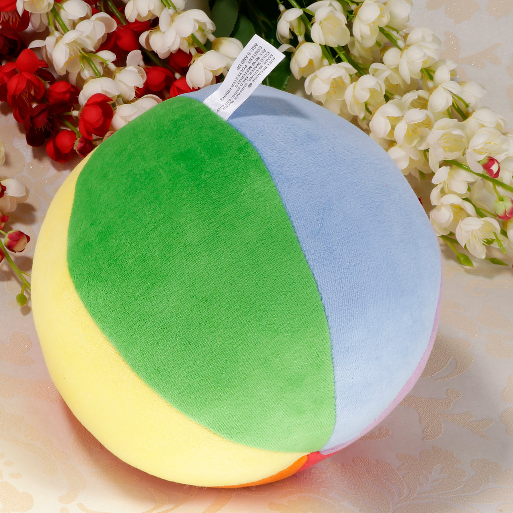 Baby Early Learning 6-color Plush Ball Play Activity Cognitive Toy 13cm