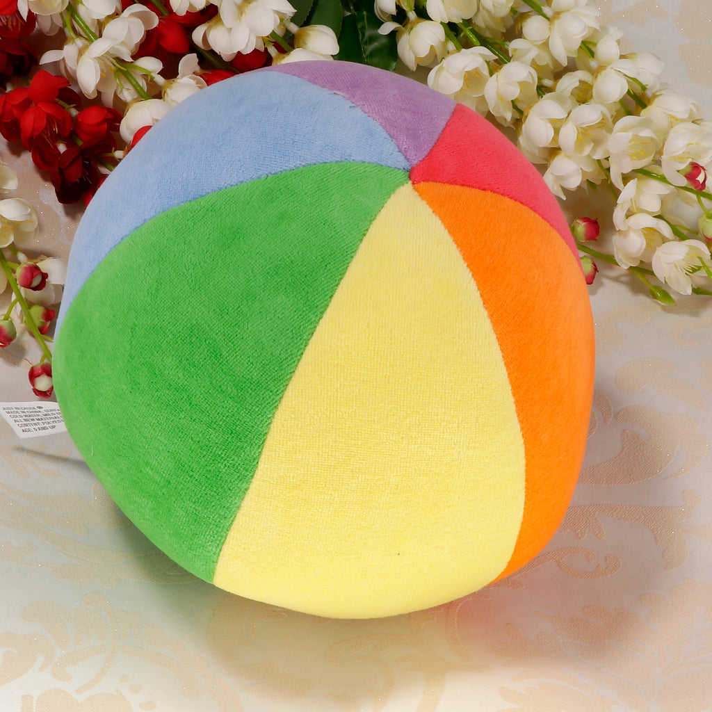 Baby Early Learning 6-color Plush Ball Play Activity Cognitive Toy 13cm