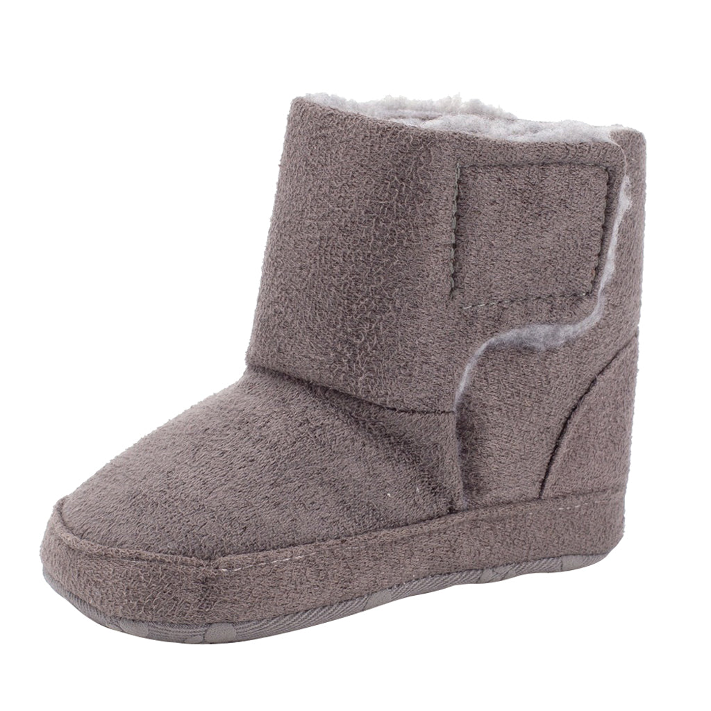 Winter Kids Cotton Shoes Non-Slip Warm Baby Boots Gray for 6-9 months