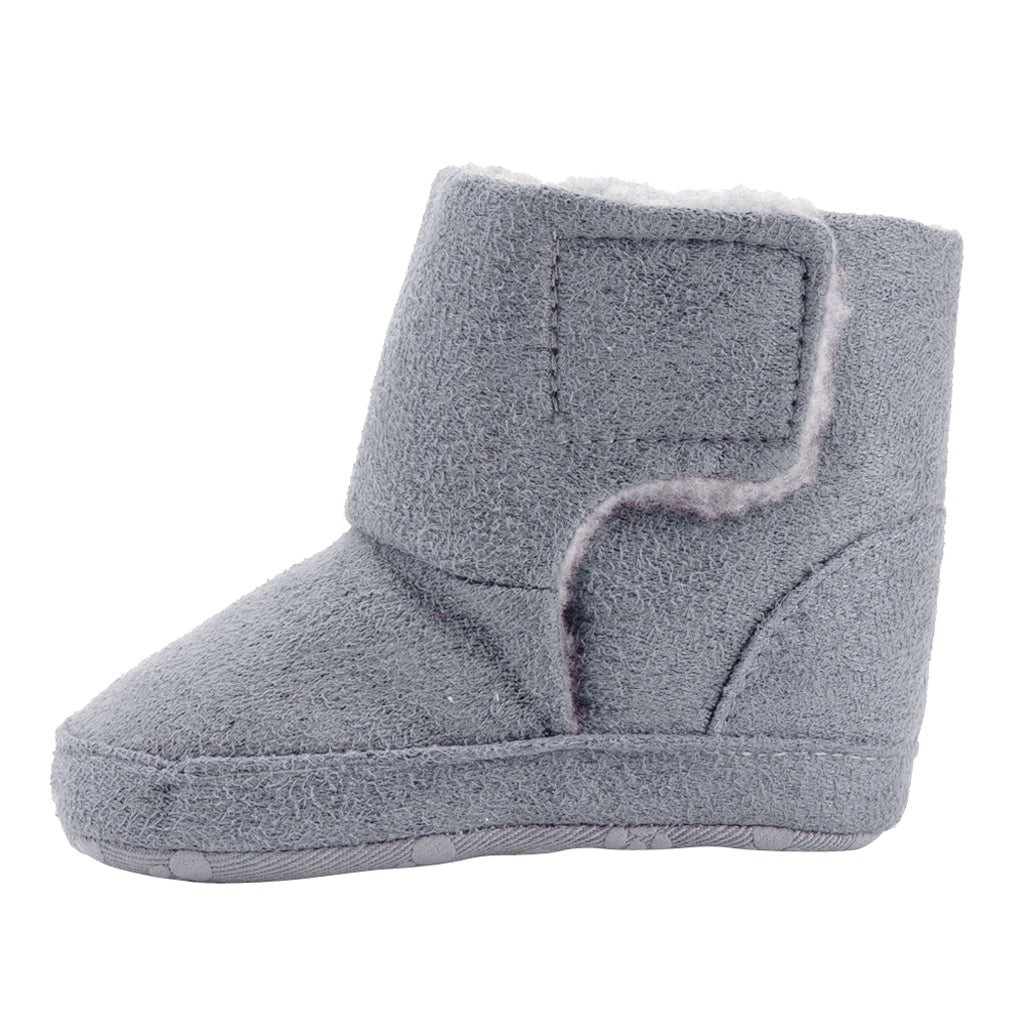 Winter Kids Cotton Shoes Non-Slip Warm Baby Boots Gray for 9-12 months