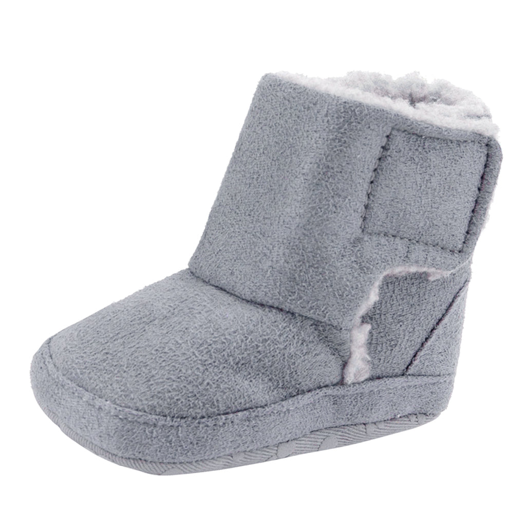 Winter Kids Cotton Shoes Non-Slip Warm Baby Boots Gray for 9-12 months