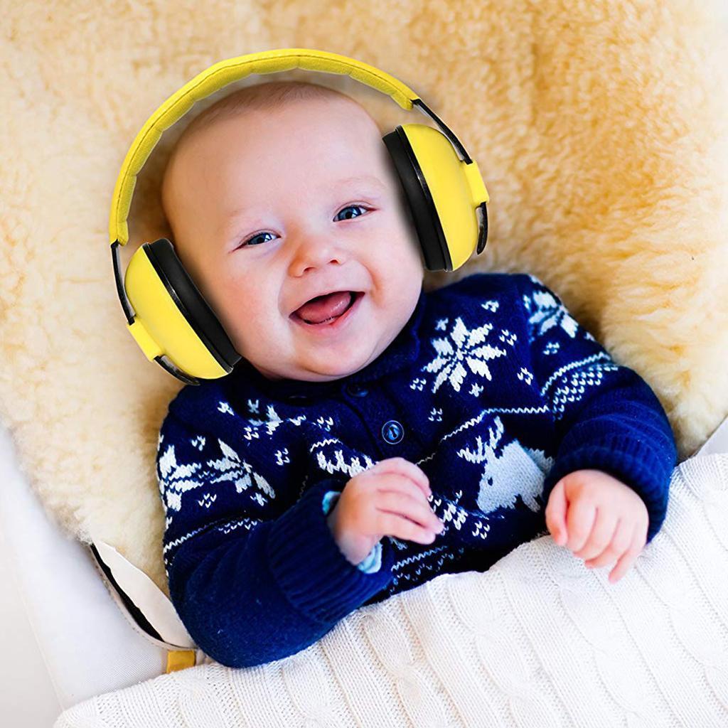 Newborn Baby Children Ear Defenders Earmuffs Hearing Protection Yellow