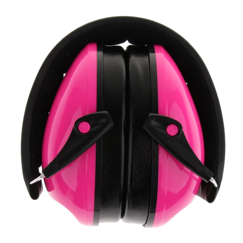 Adjustable Baby Children Ear Defenders Earmuffs Hearing Protection Rose Red
