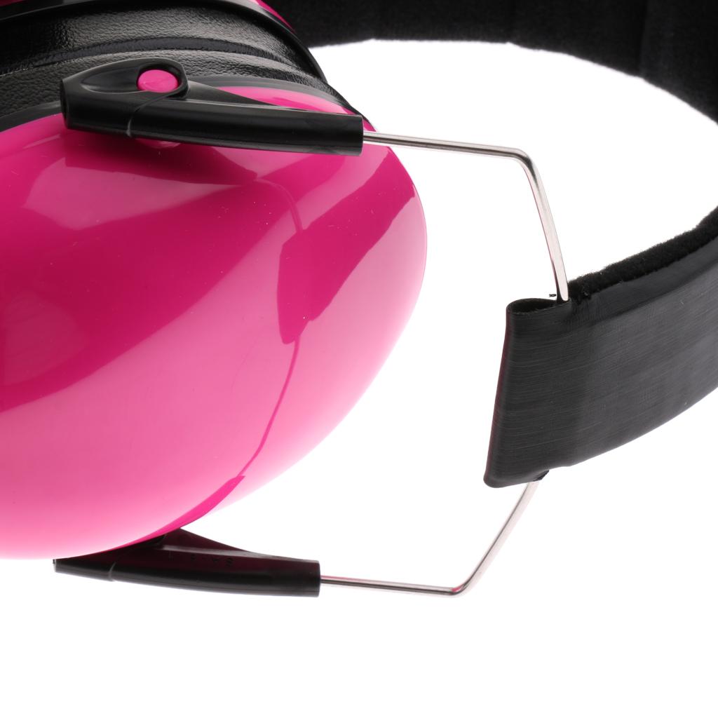 Adjustable Baby Children Ear Defenders Earmuffs Hearing Protection Rose Red