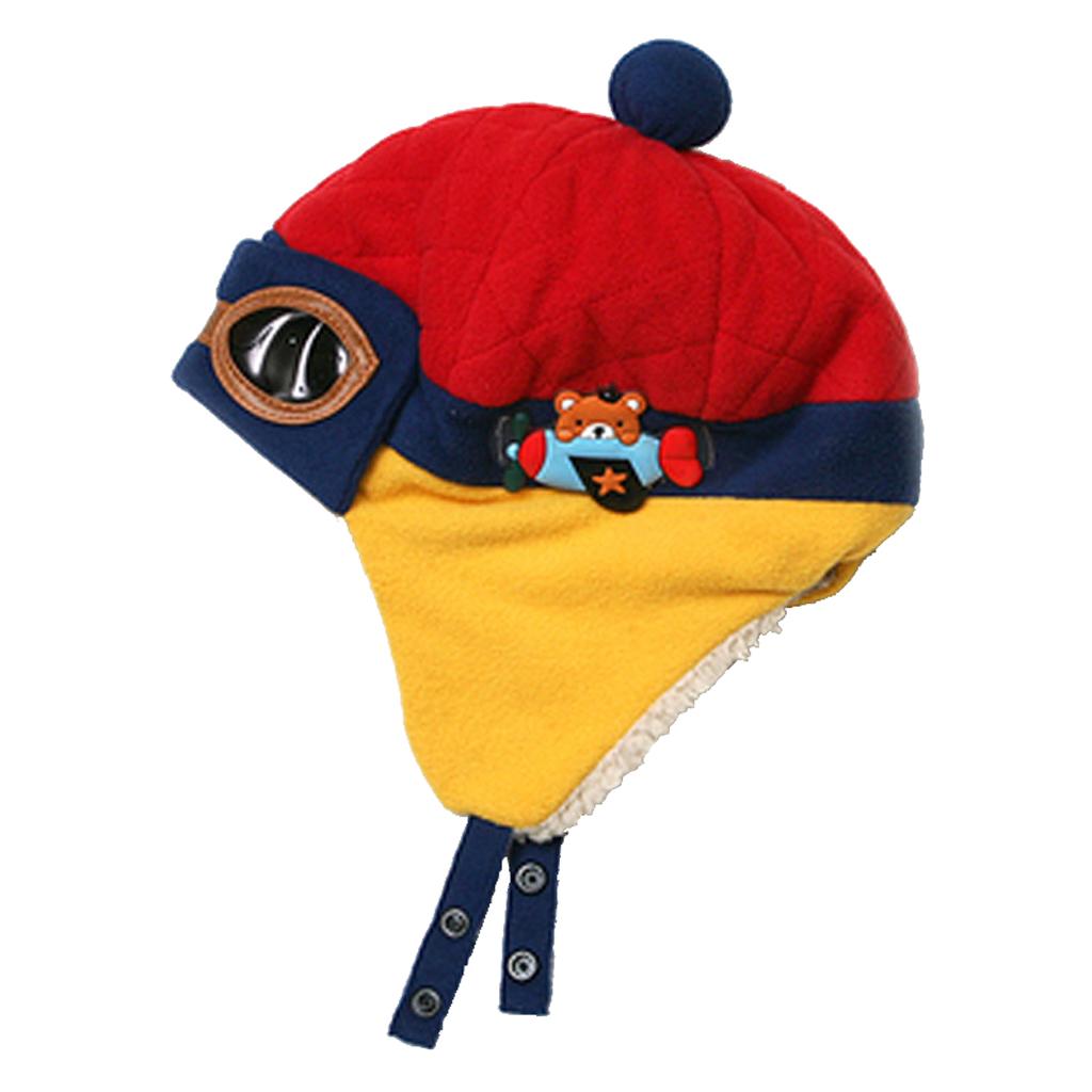 Baby Boys Girls Kids Winter Pilot Aviator Warm Cap Hat Earflap Beanie Red