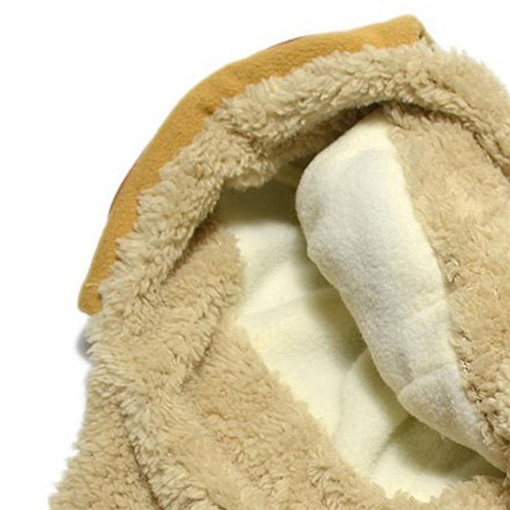 Baby Boys Girls Kids Winter Pilot Warm Cap Hat Earflap Beanie Brown