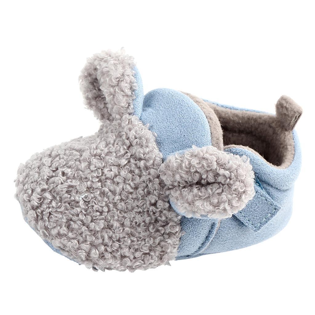 Baby Soft Sole Shoes Sneakers Winter Warm Boots Trainer 9-15Months Grey