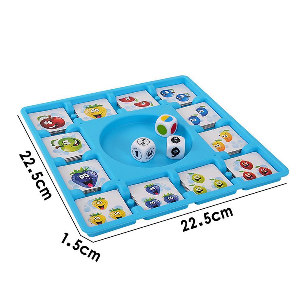 Intellectual Throw Dice and Pick Up Fruits Cards Board Sucker Toy Education