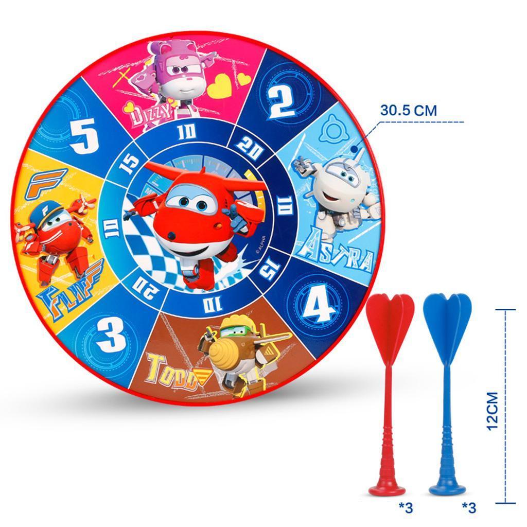 Super Wings Magnetic Dart Set with 12inch Dart Board 8 Magnet Darts Kids Toy