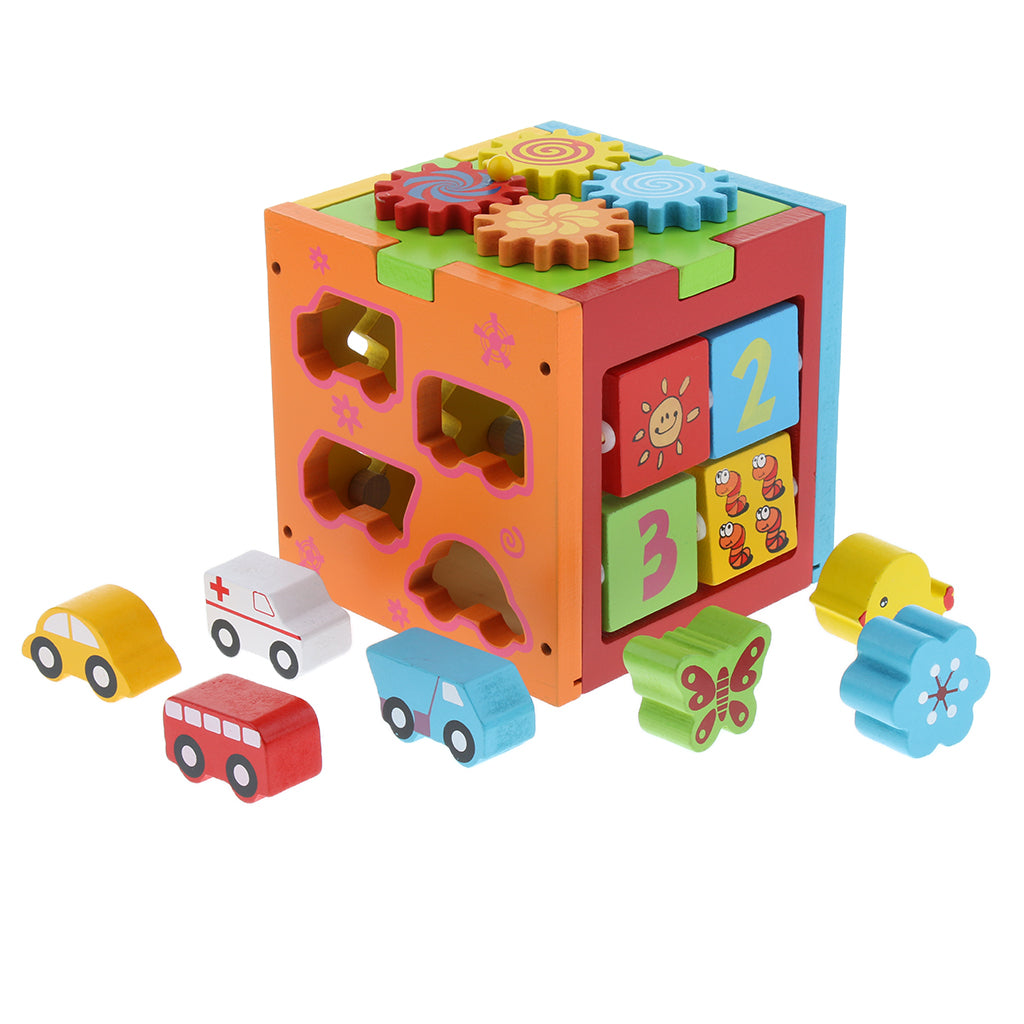 Intelligence Cube Baby Educational Toy Animal Building Blocks Revolving Gear