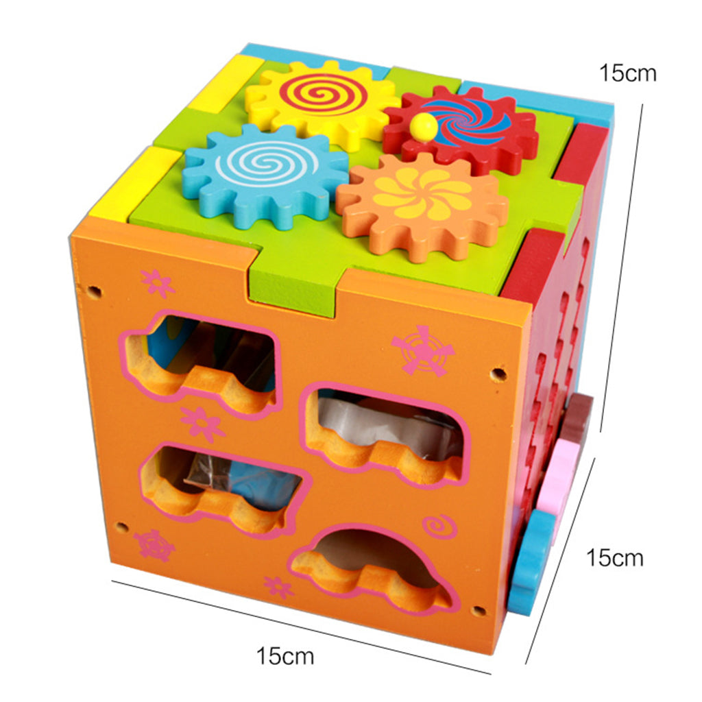 Intelligence Cube Baby Educational Toy Animal Building Blocks Revolving Gear