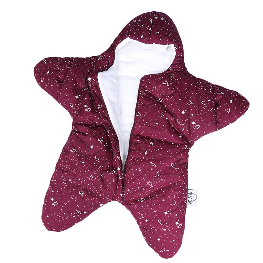 Newborn Infant Sleeping Bag Baby Starfish Swaddle Blanket Sleep Bed Wrap 0-8Months Red