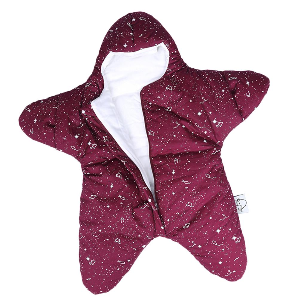 Newborn Infant Sleeping Bag Baby Starfish Swaddle Blanket Sleep Bed Wrap 0-8Months Red