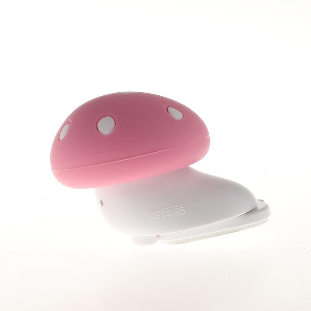 2Pcs Silicon Finger Pinch Guard Cartoon Mushroom Safety Door Stoppers Red