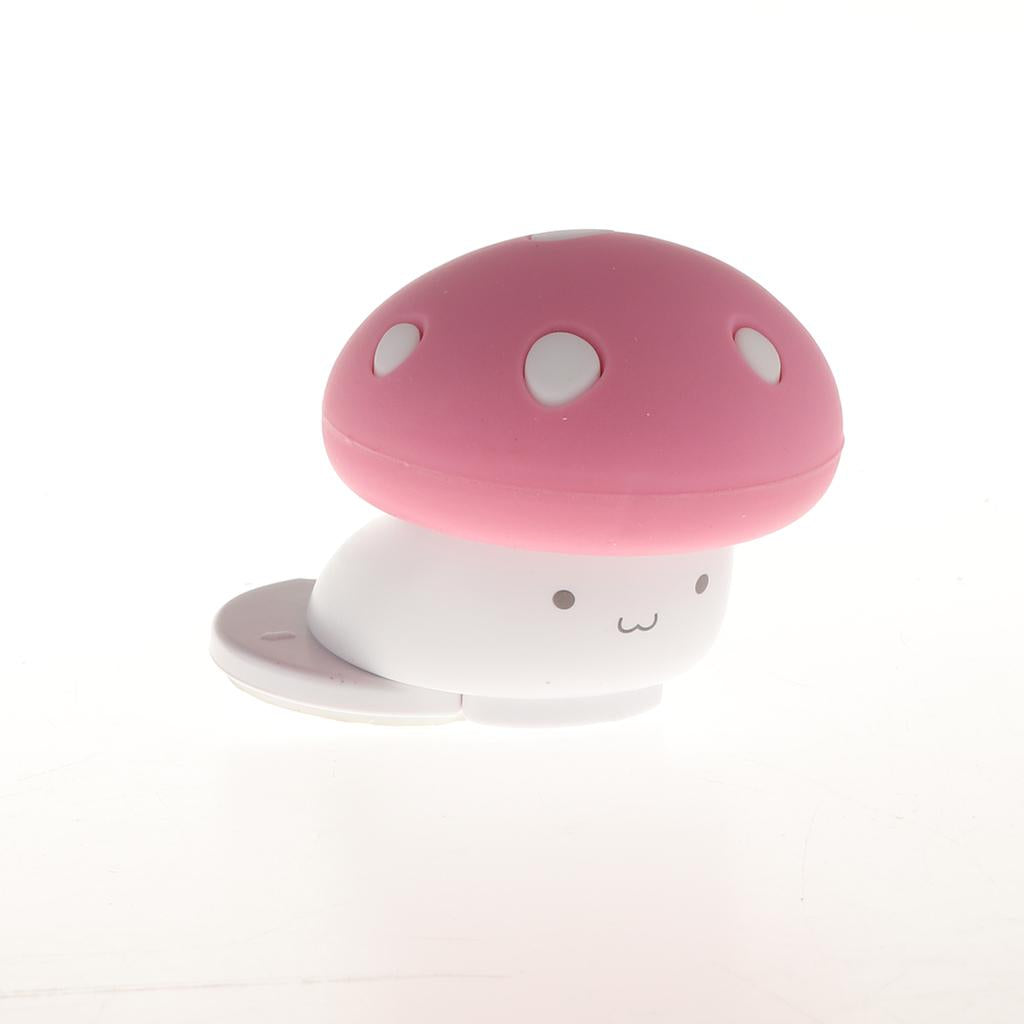 2Pcs Silicon Finger Pinch Guard Cartoon Mushroom Safety Door Stoppers Red