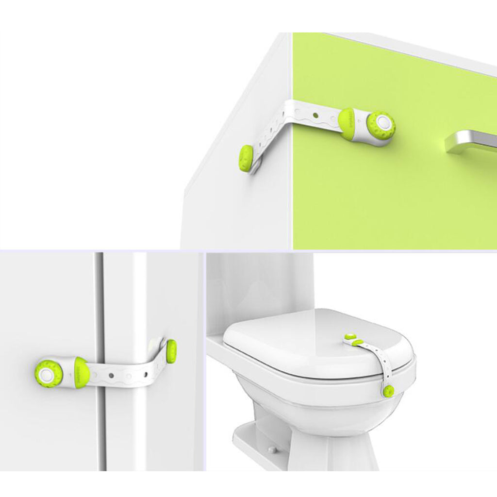 3Pcs Door Drawer Cabinet Safety Trick Lock Baby Infant Cupboard Locks Green