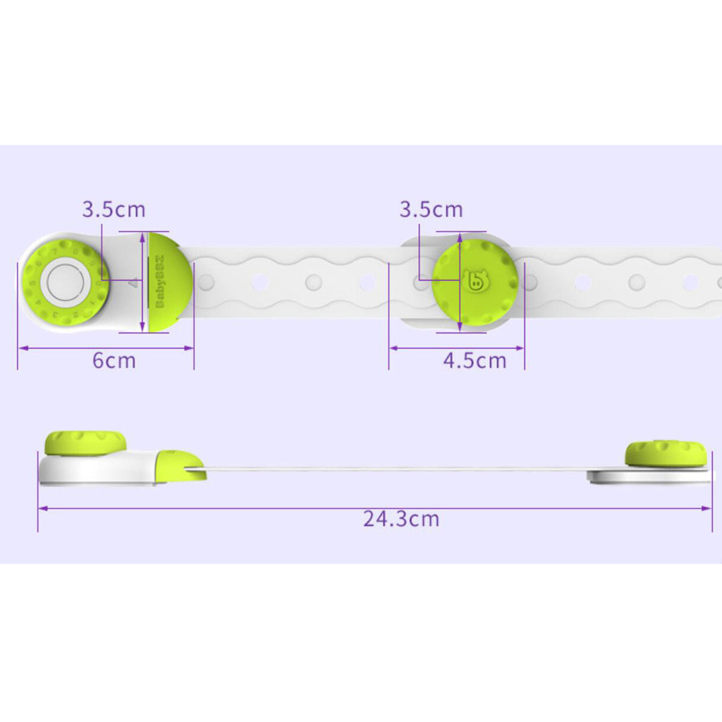 3Pcs Door Drawer Cabinet Safety Trick Lock Baby Infant Cupboard Locks Green
