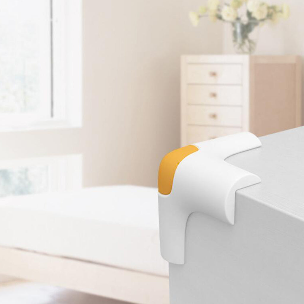 Pack of 4 Baby Proofing Edge & Corner Guards Corner Protector T Shape Yellow