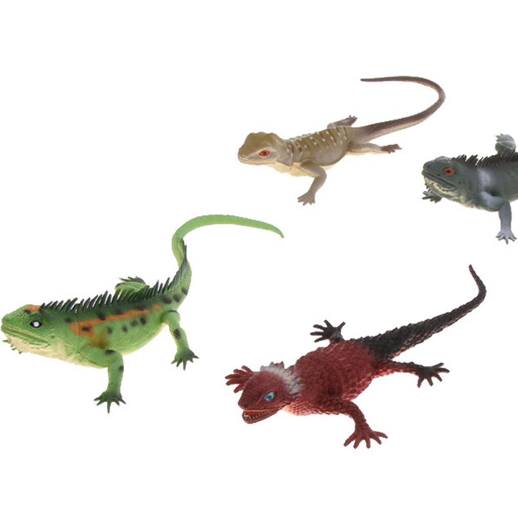 6Pcs Simulation Lizard Crocodile Wildlife Animal Model Toy Kids Gift Nature