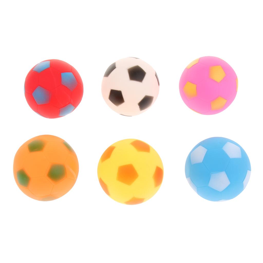 Cute Rubber Squeaky Balls Baby Toddler Bathing Toy - 6pcs Football