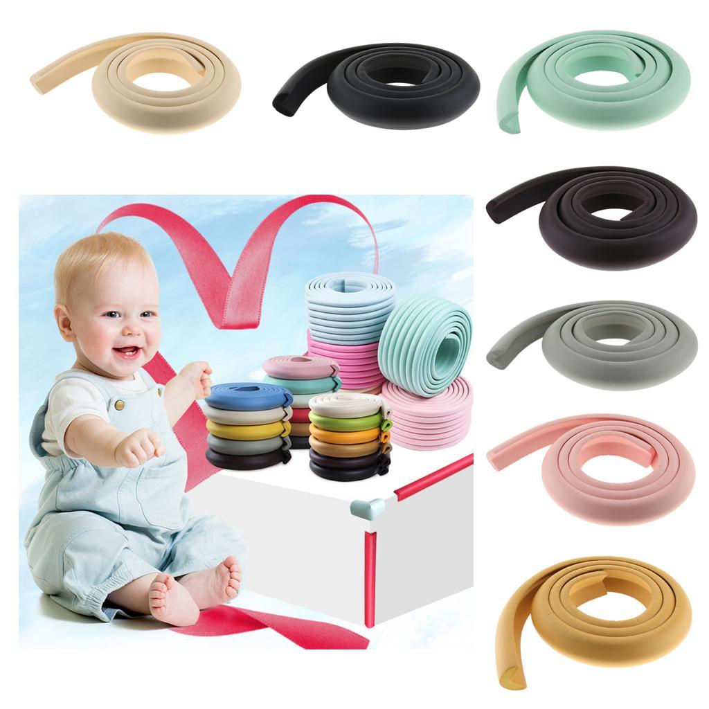 2M L Shape Rubber Strap Edge Guard Baby Safety Corner Protection Pink
