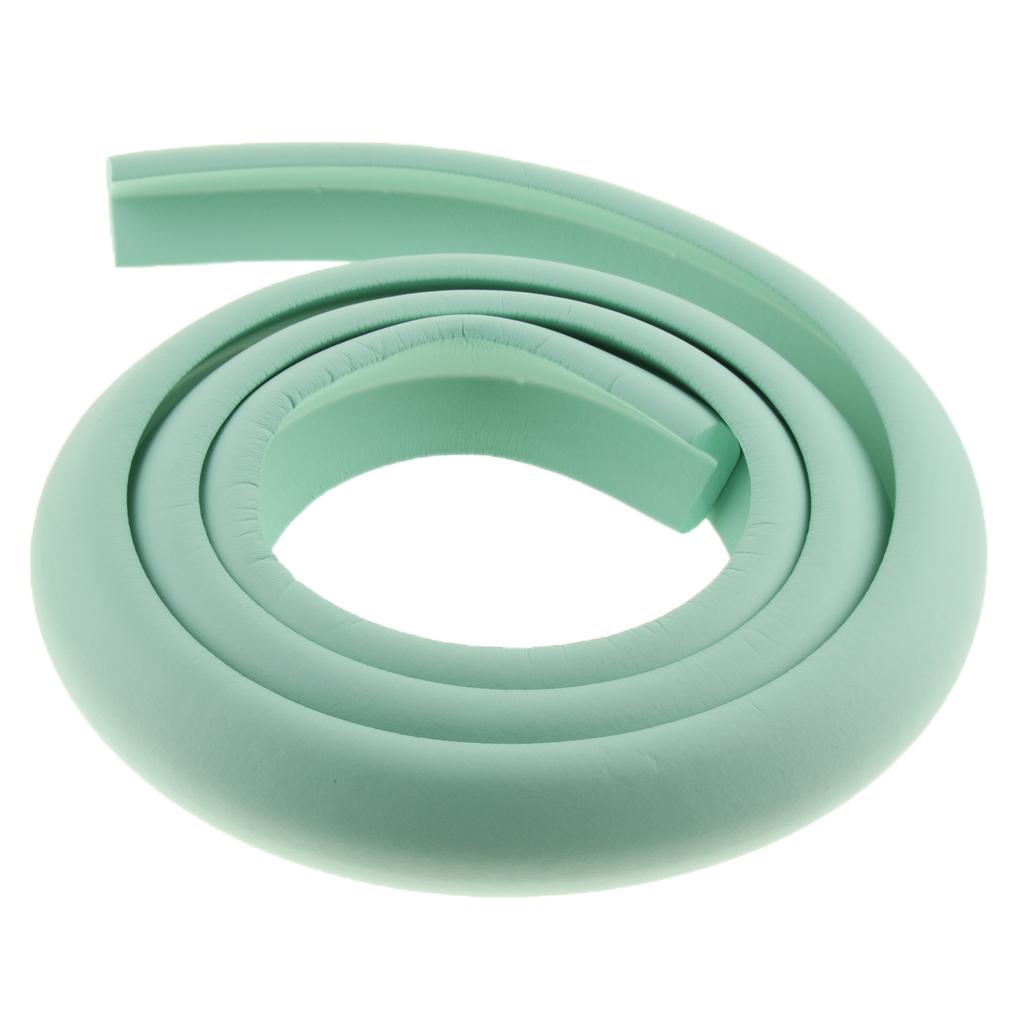 2M L Shape Rubber Strap Edge Guard Baby Safety Corner Protection Green